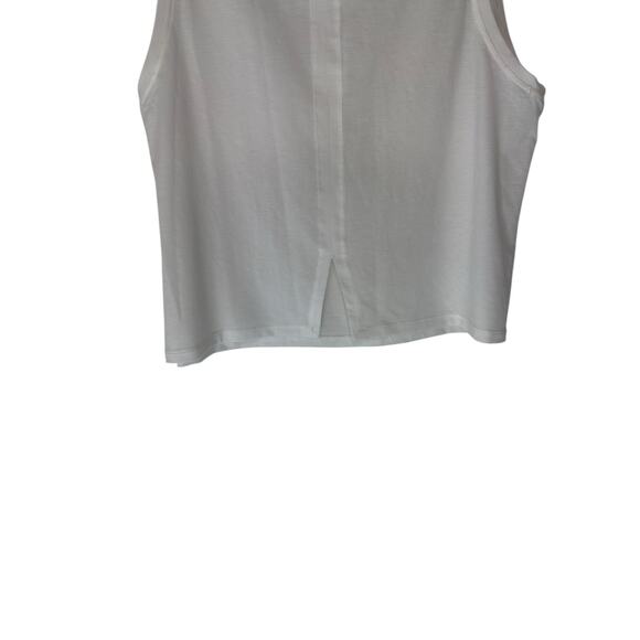 Spanx Tank Top White Basic Casual Sleeveless Workout Gym Lightweight Small - Picture 8 of 11